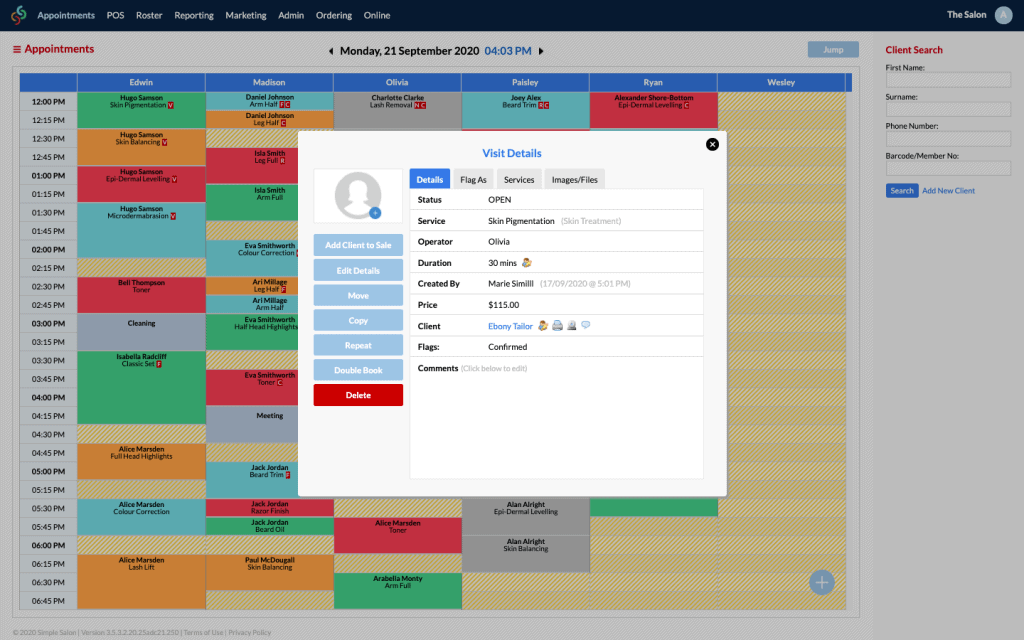 Simple Salon POS System